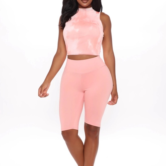Fashion Nova Pants - Ruched Booty Biker Short - Mauve